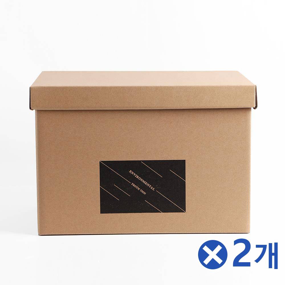 생활용품 수납 크라프트 수납박스 20Lx2개 정리수납함