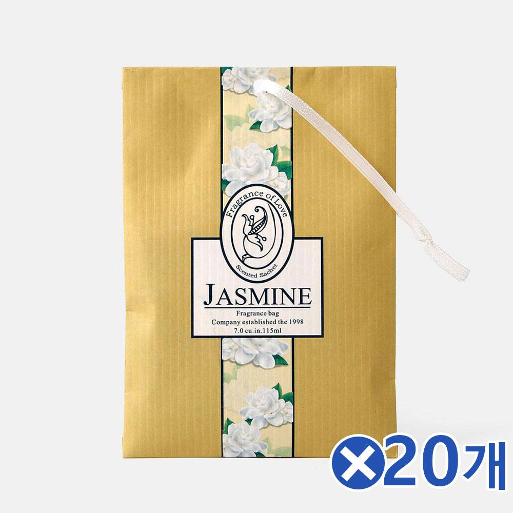 산뜻한 종이 방향제 10g-쟈스민x20개 집냄새 차량용품