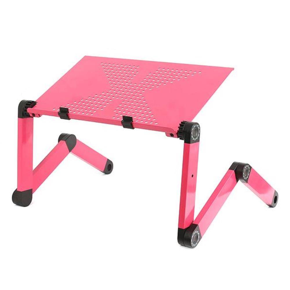 각도 높이조절 관절 노트북 테이블 42x26cm 핑크