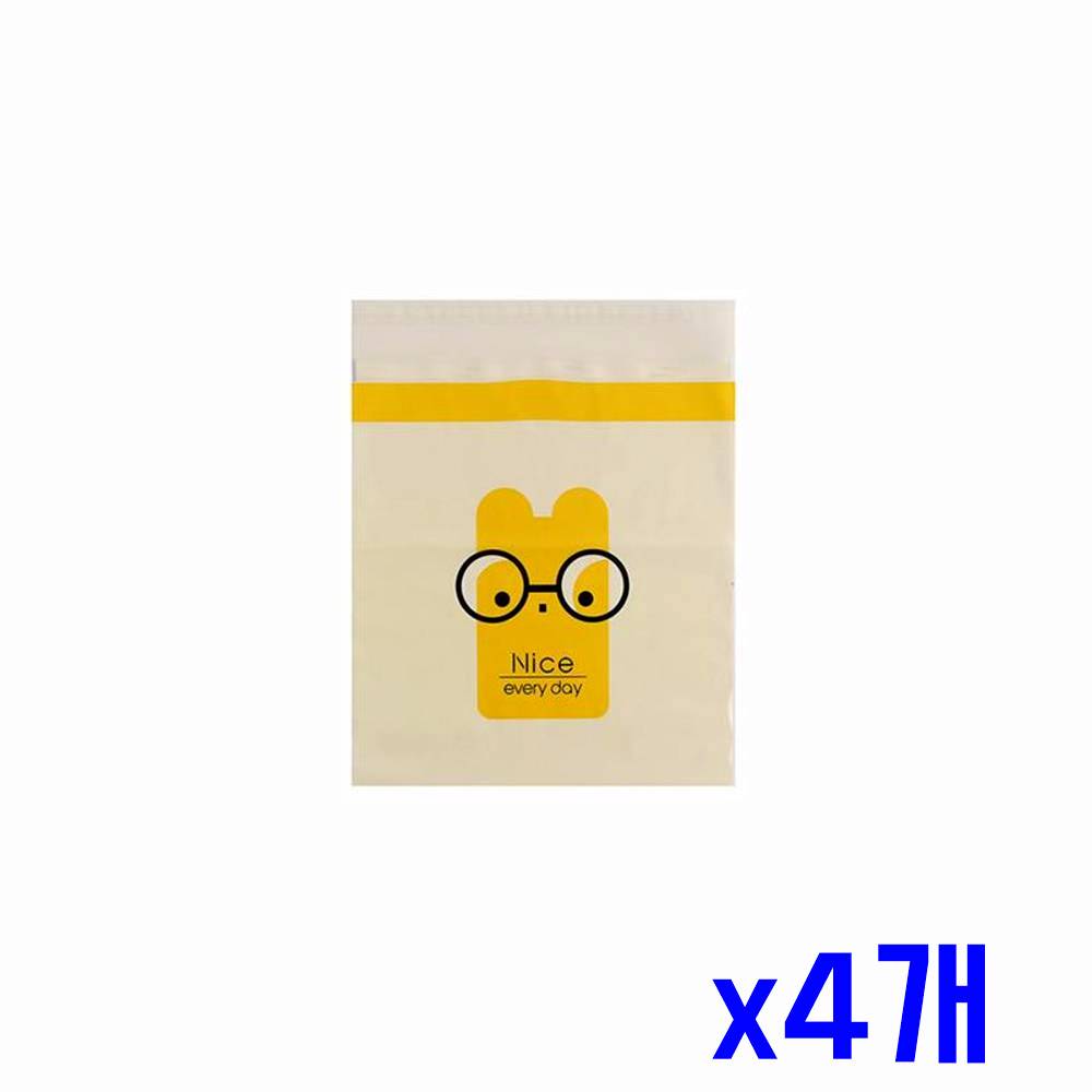 차량용 간편 설치 쓰레기봉투 15p세트(옐로우) x4개