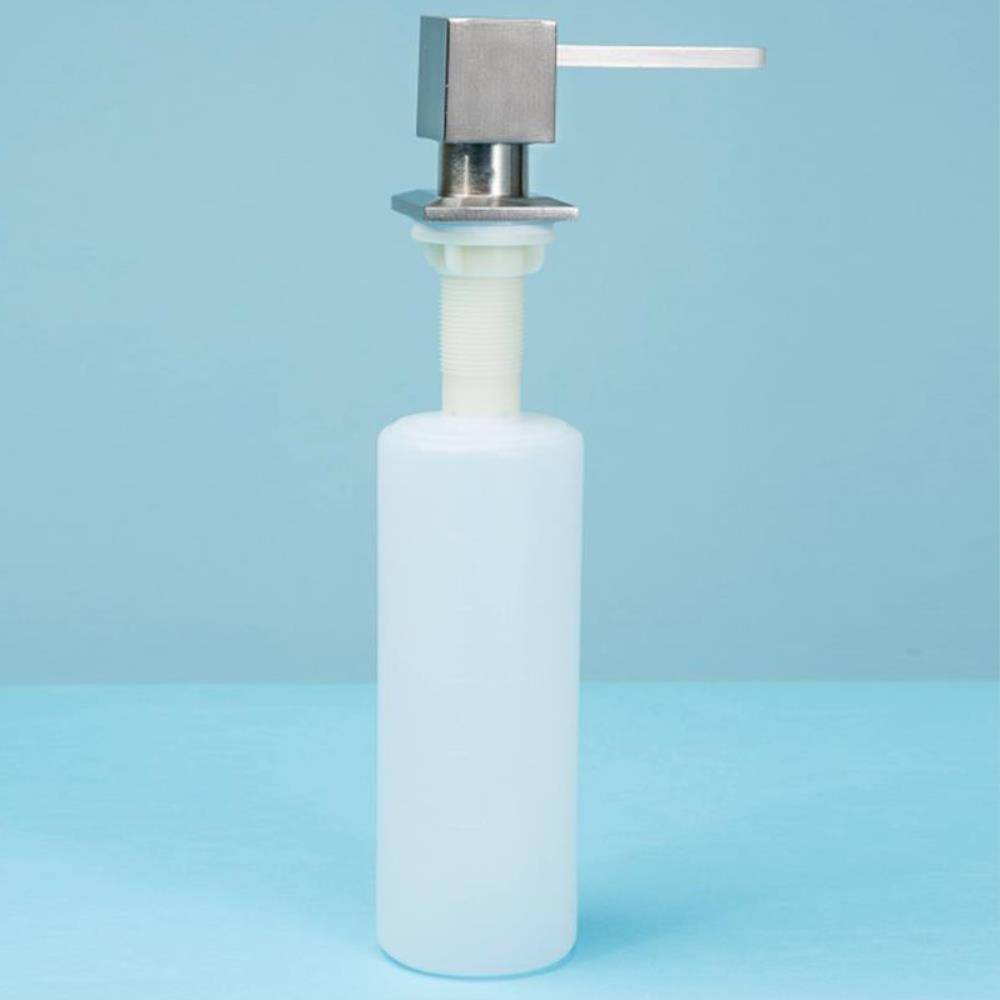 싱크대 매립형 세제 스퀘어 디스펜서(300ml) (실버)