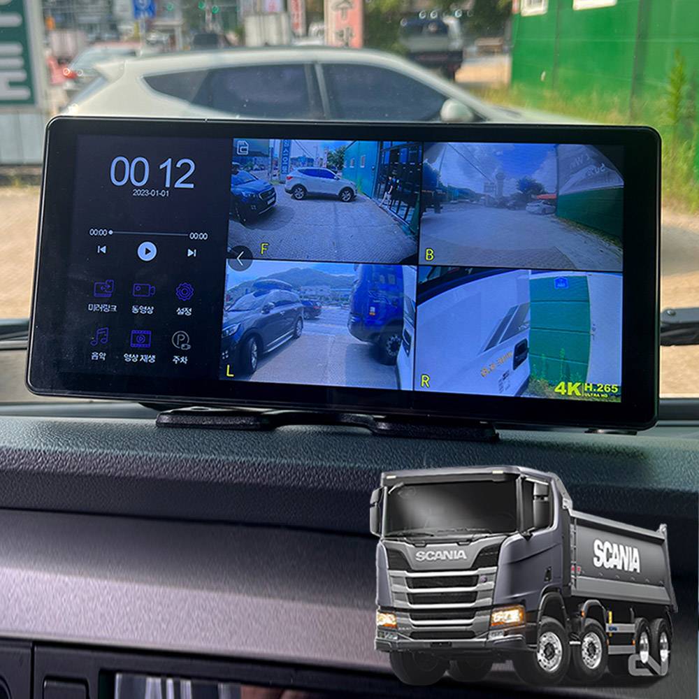 스카니아 R540덤프 호환호크WS10  LCD터치블랙박스